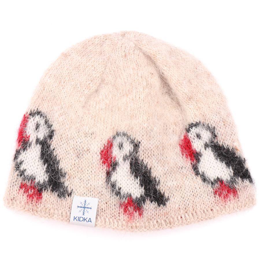 Kidka - Wool Hat - Red Puffins - Image 4